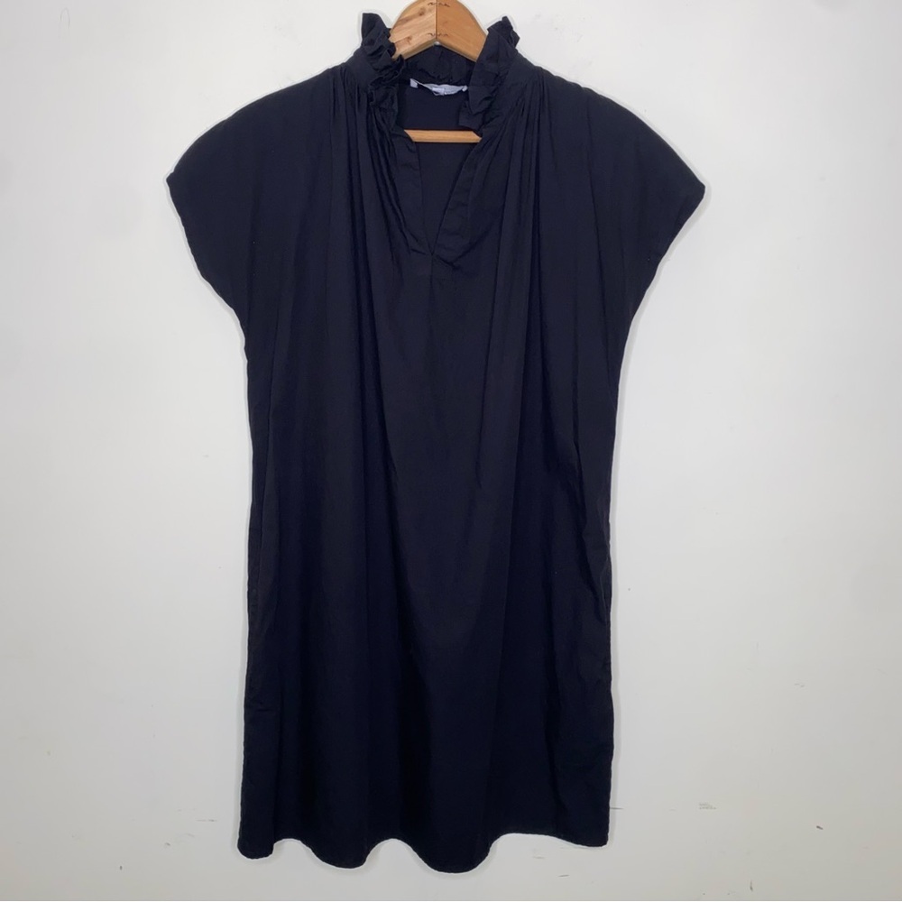 Never A Wallflower XS Black 100% Cotton Preppy Dress With Pockets